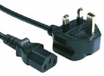 UK three prong fused power cord molded plug with the British ASTA certification