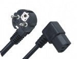 IEC C 13 right angle power cord receptacle with all European country approvals including VDE